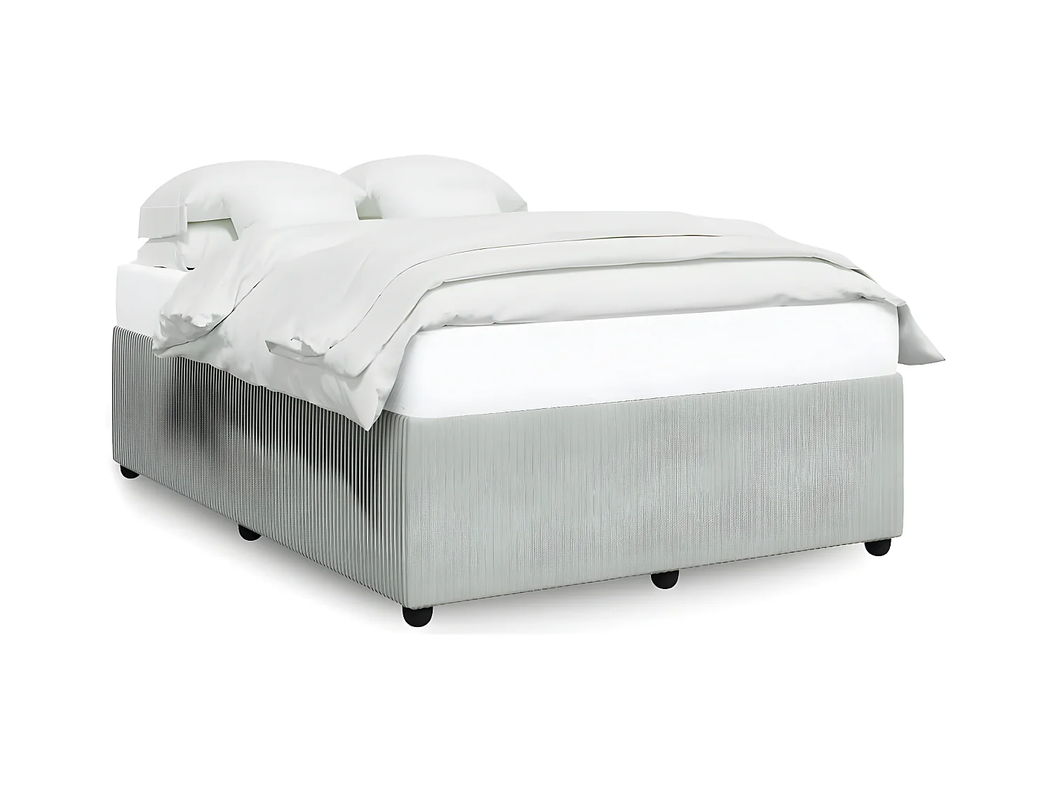 Cadre de lit Gris clair 160x200 cm Velours