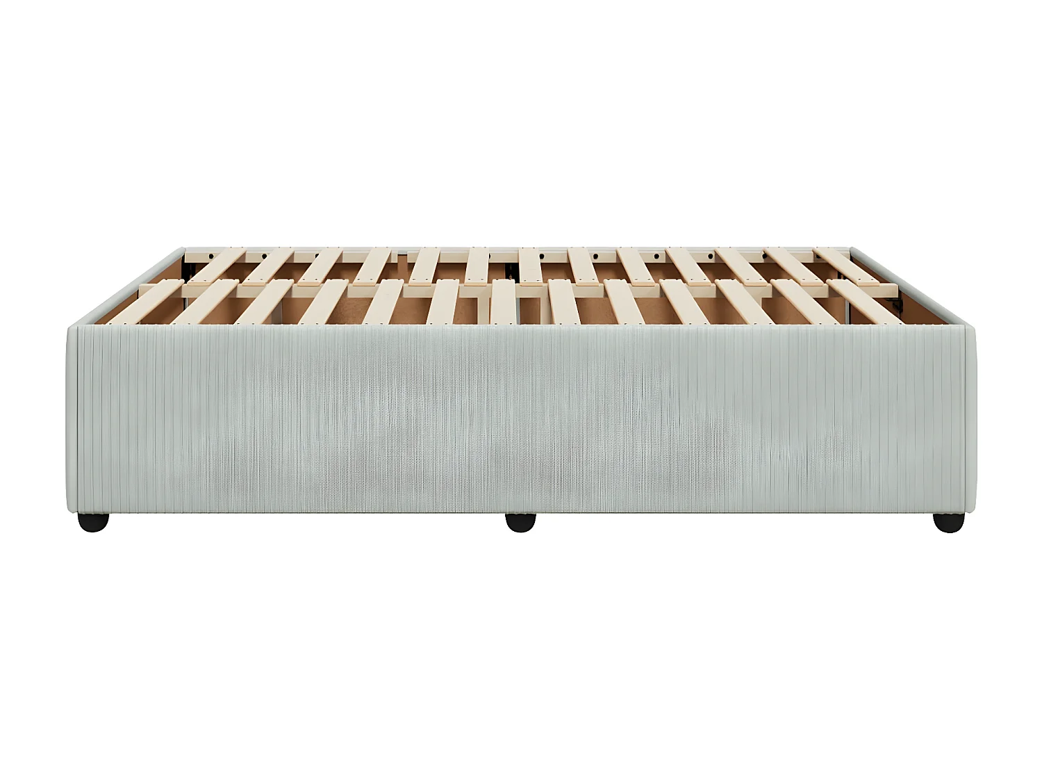 Estructura de cama de terciopelo gris claro 160x200 cm