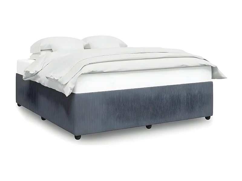 Estructura de cama de terciopelo gris oscuro 180x200 cm