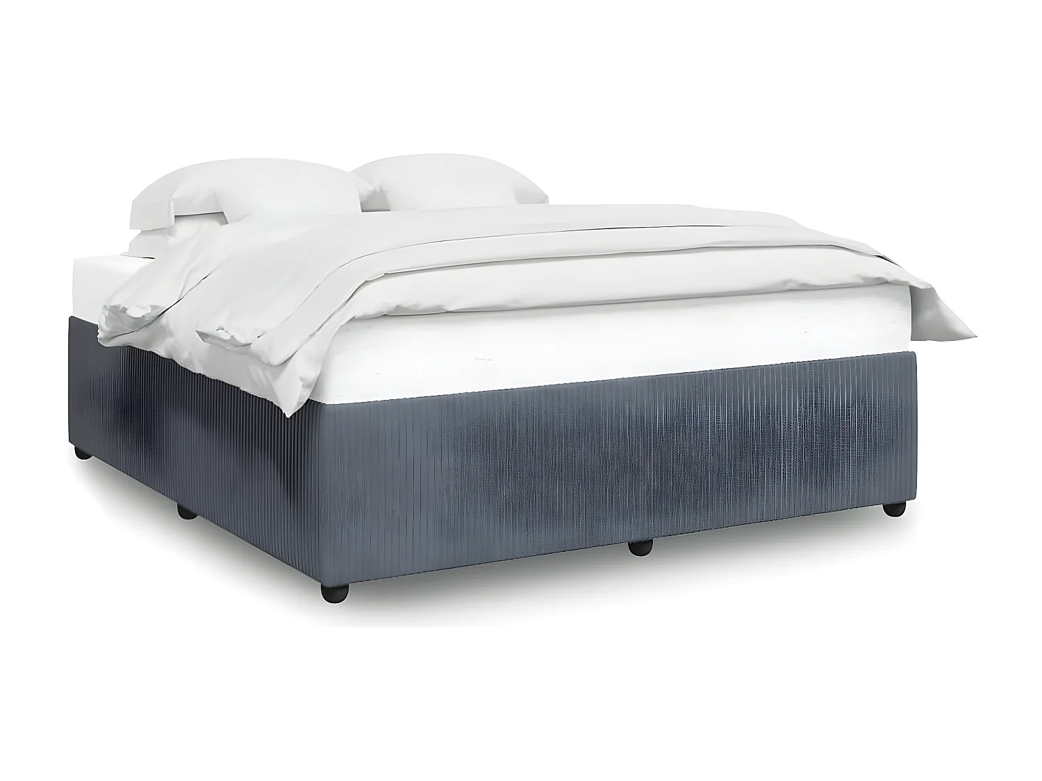 Estructura de cama de terciopelo gris oscuro 180x200 cm