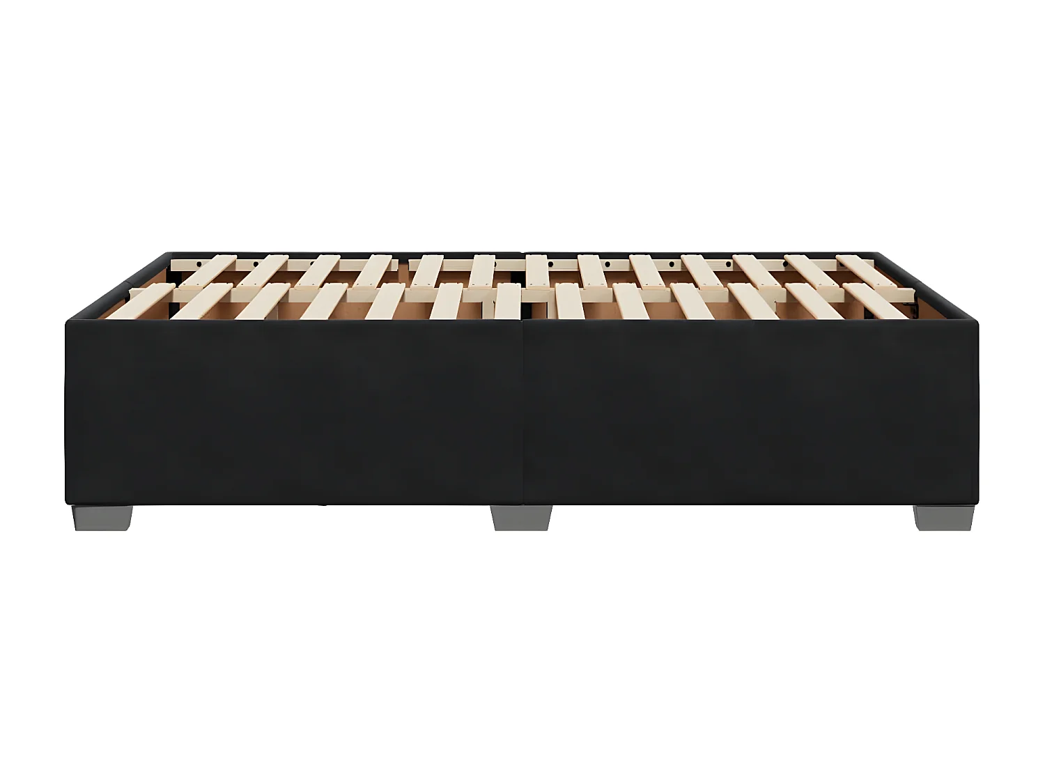 Estructura de cama terciopelo negro 120x190 cm