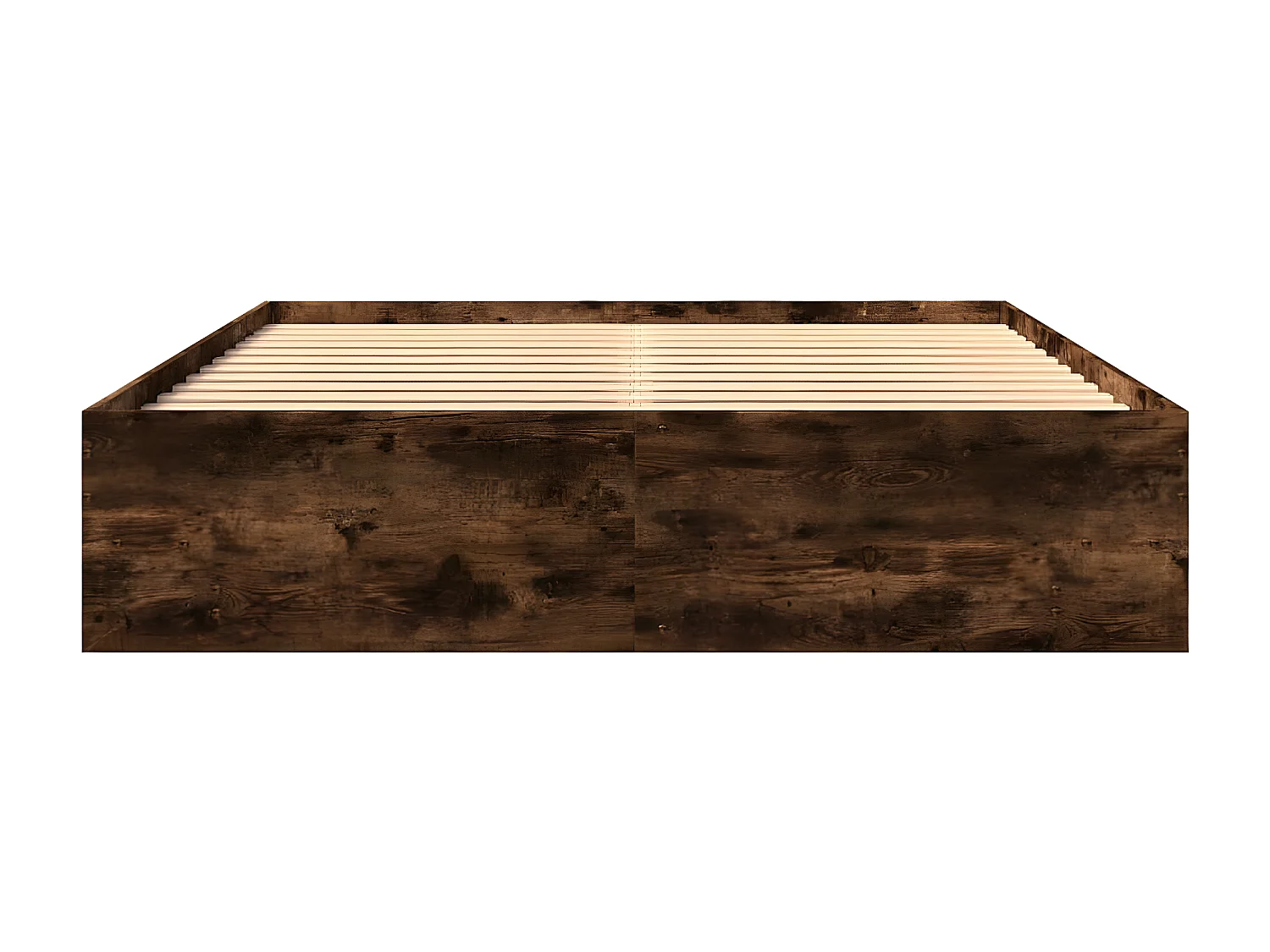 Estructura de cama madera de ingeniería roble ahumado 160x200cm