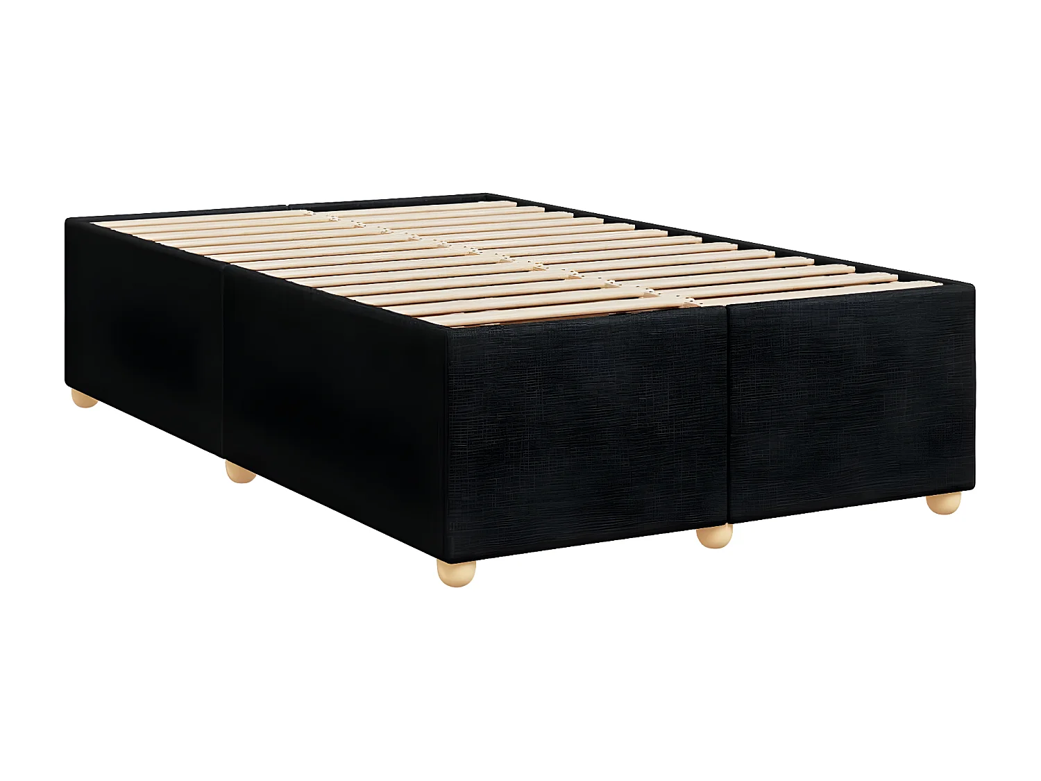 Estrutura de cama 120x190 cm tecido preto