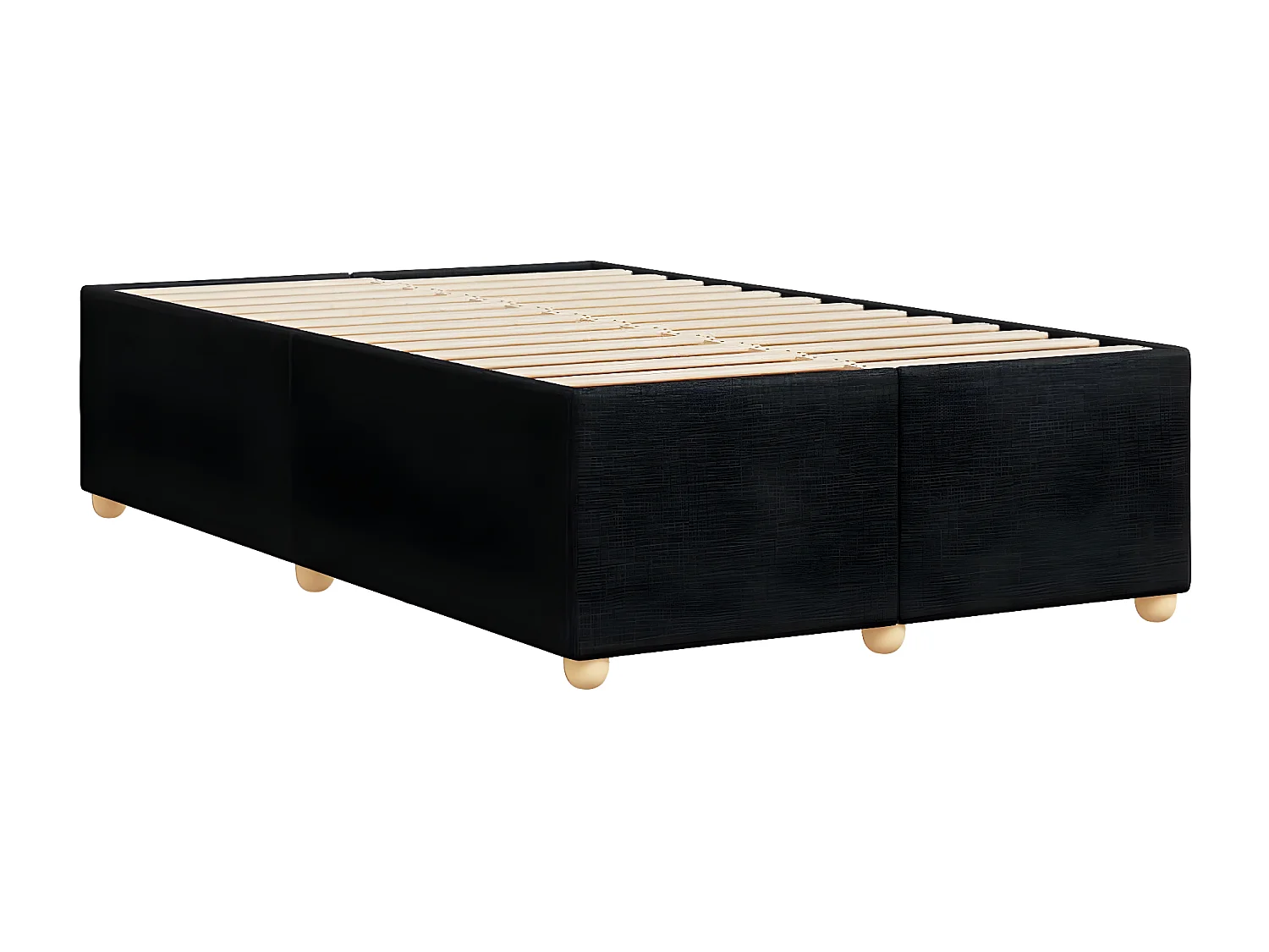 Estrutura de cama 120x190 cm tecido preto