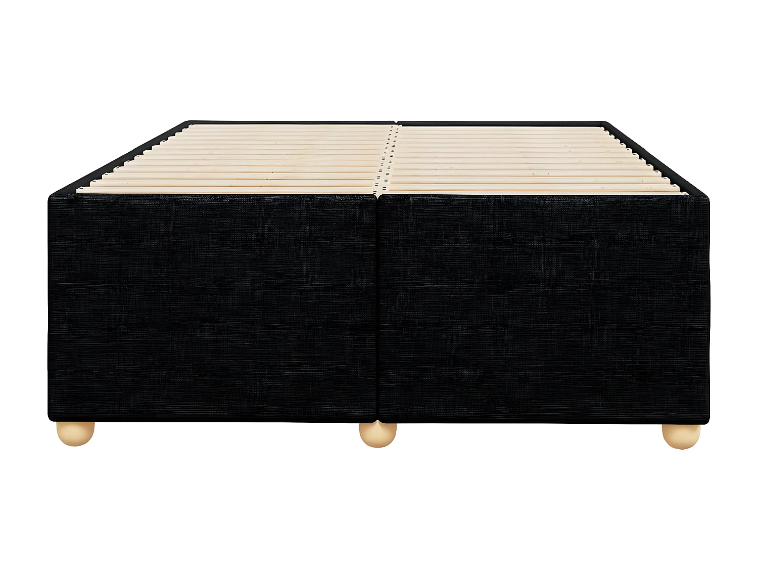 Cadre de lit noir 120x190 cm tissu