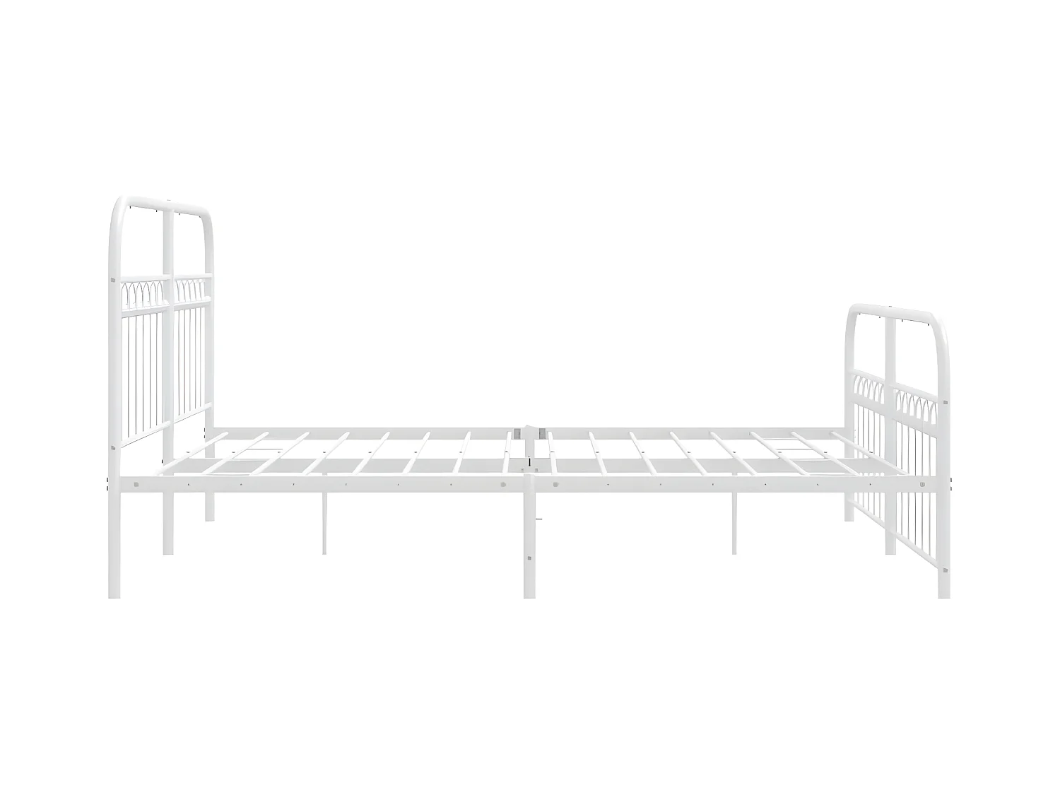 Estructura cama metal con cabecero y estribo blanco 150x200 cm