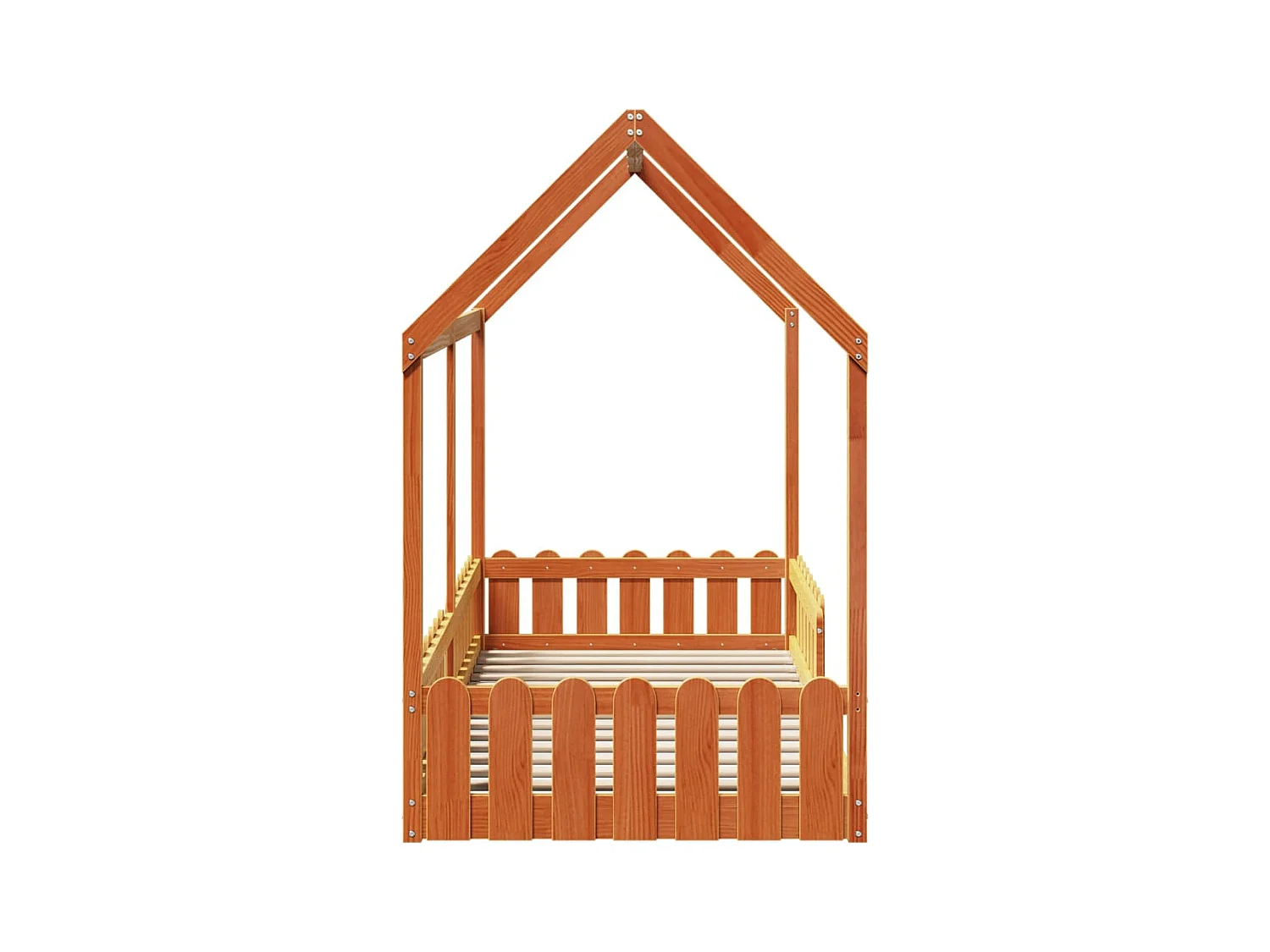 Cadre de lit d'enfants forme de maison 90x200cm bois massif pin