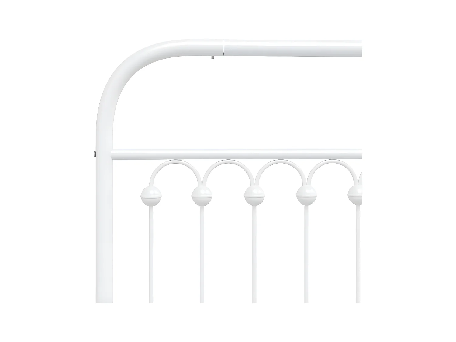 Estructura de cama de metal con cabecero blanco 90x190 cm