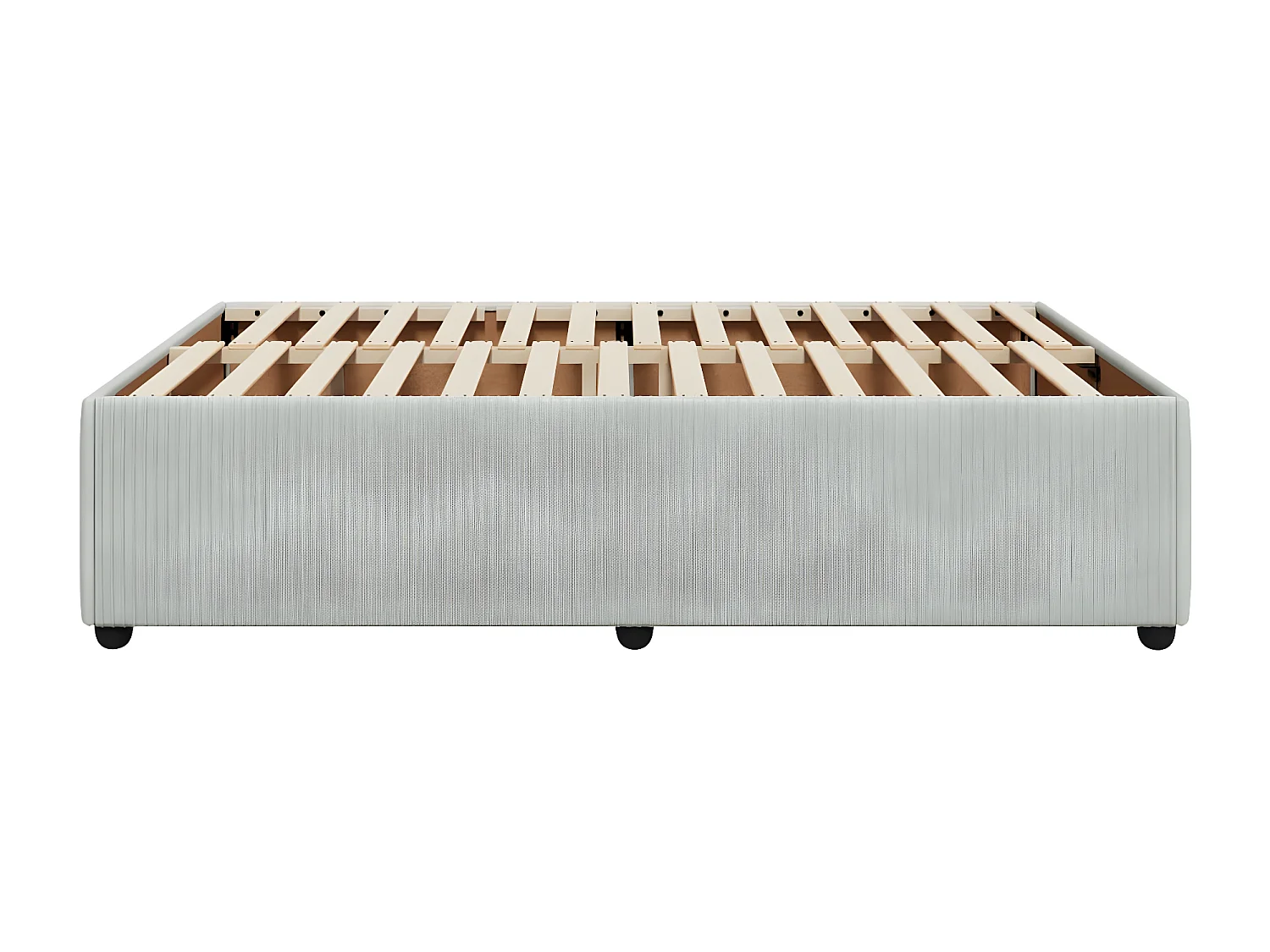 Estructura de cama de terciopelo gris claro 140x190 cm