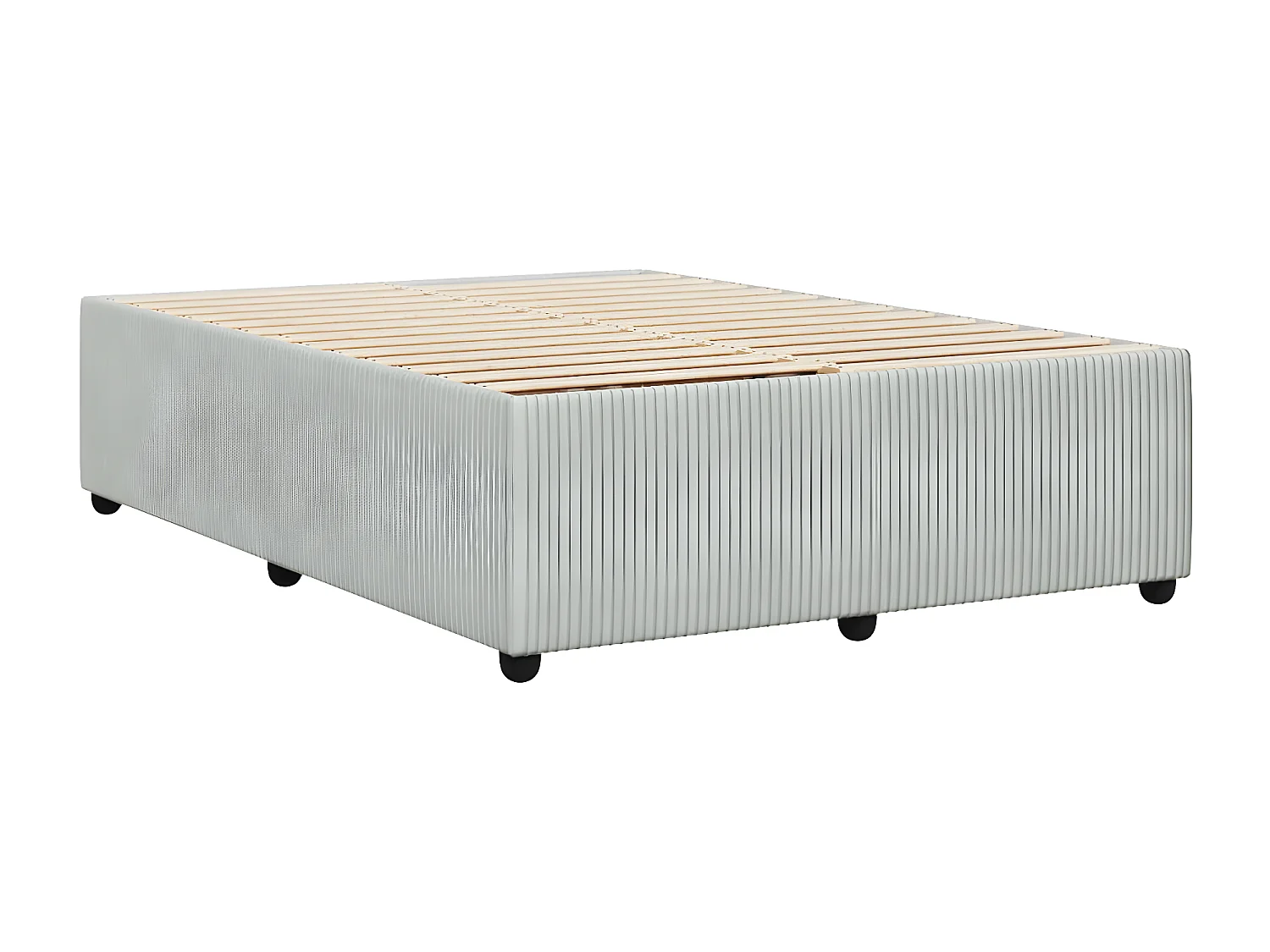 Estructura de cama de terciopelo gris claro 140x190 cm
