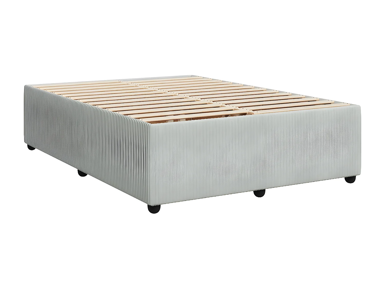 Estrutura de cama 140x190 cm veludo cinzento-claro