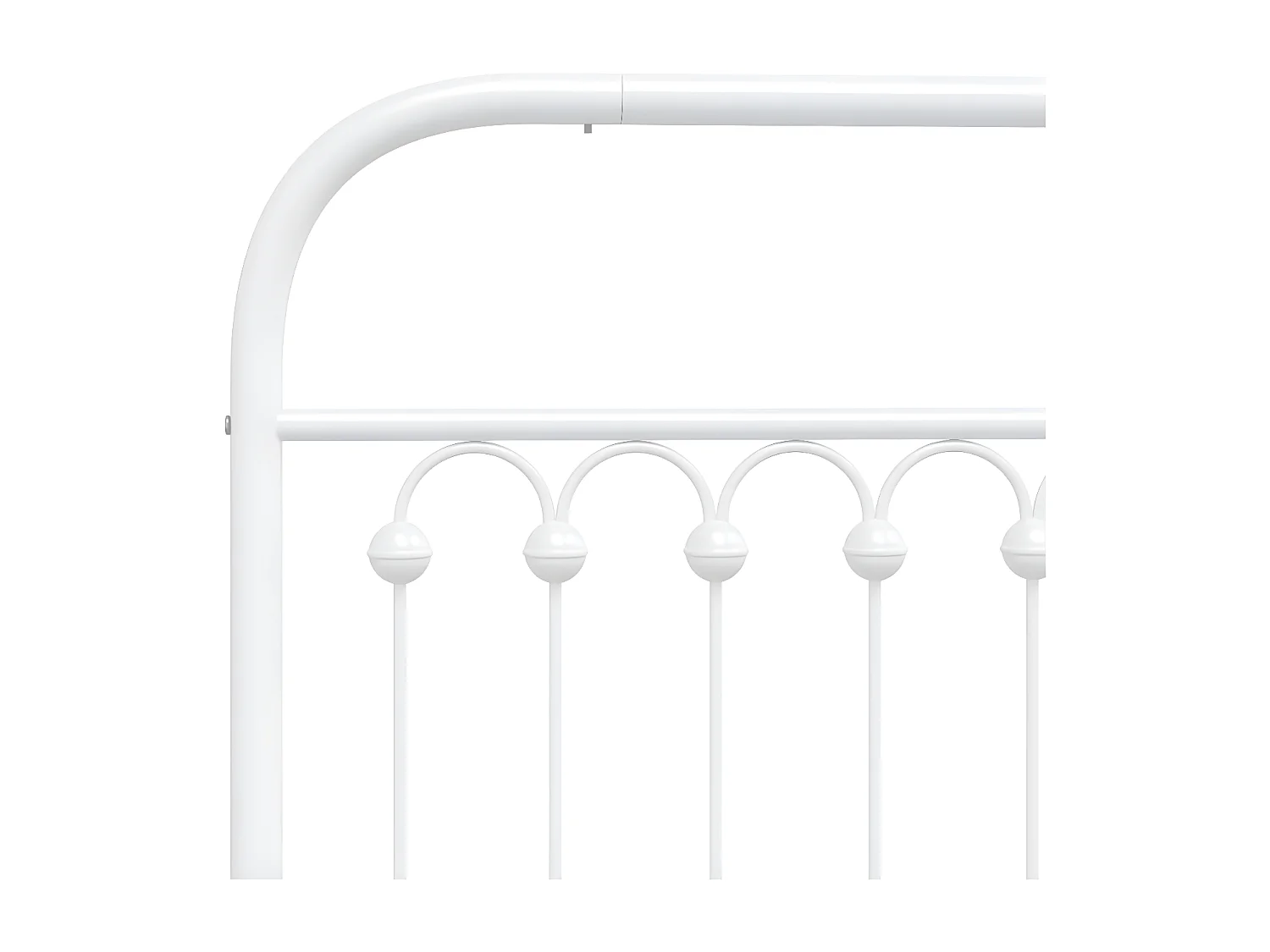 Estrutura de cama com cabeceira 100x190 cm metal branco