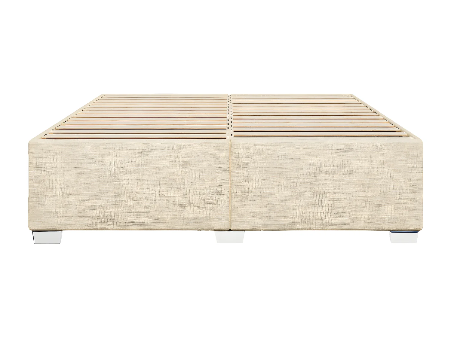 Cadre de lit Crème 180 x 200 cm Tissu