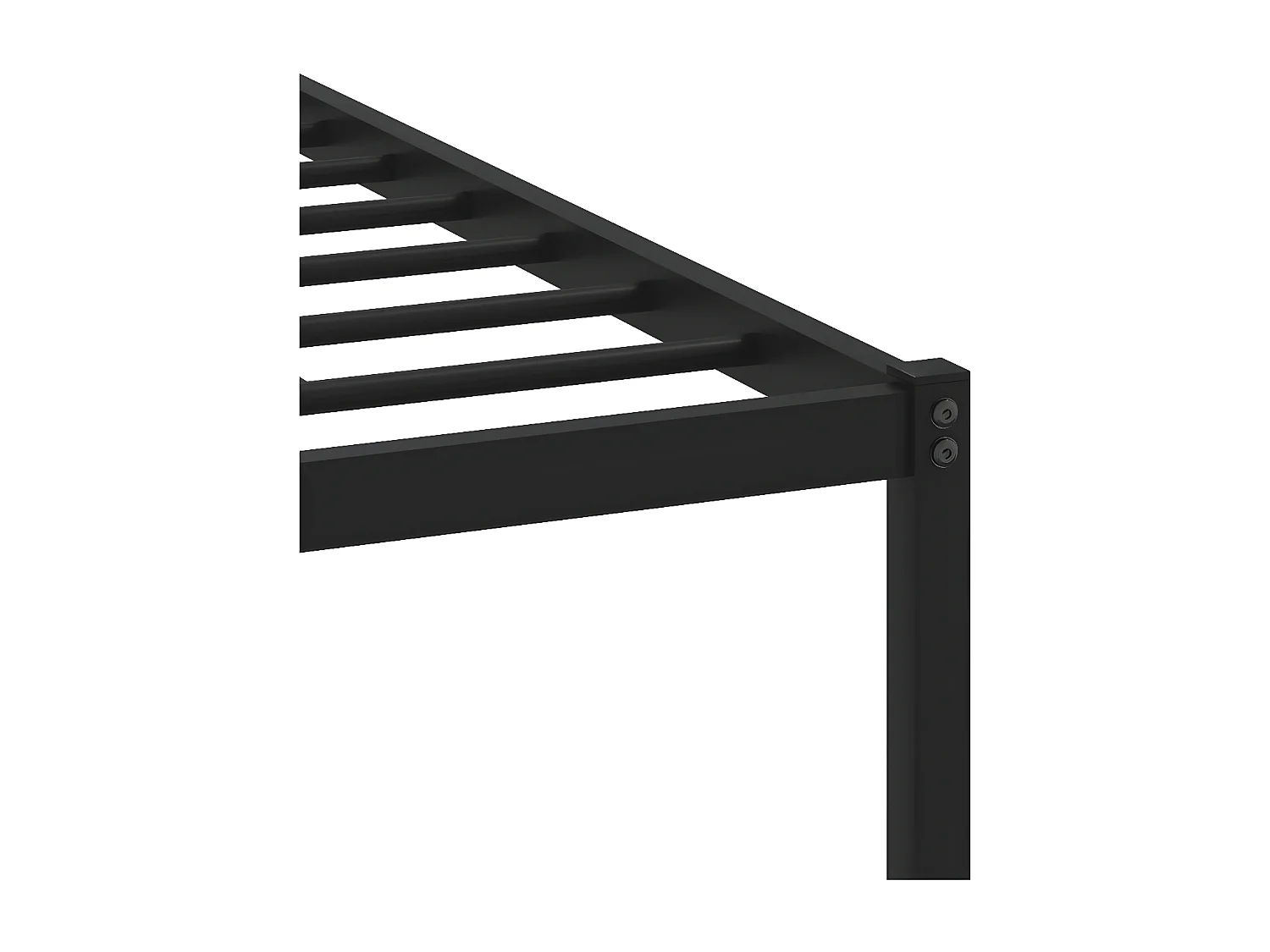 Estructura de cama con cabecero metal roble Sonoma 107x203 cm