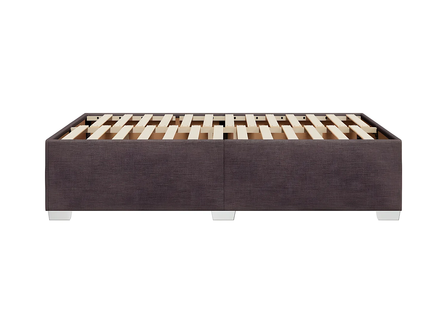 Cadre de lit Marron foncé 120x200 cm Tissu