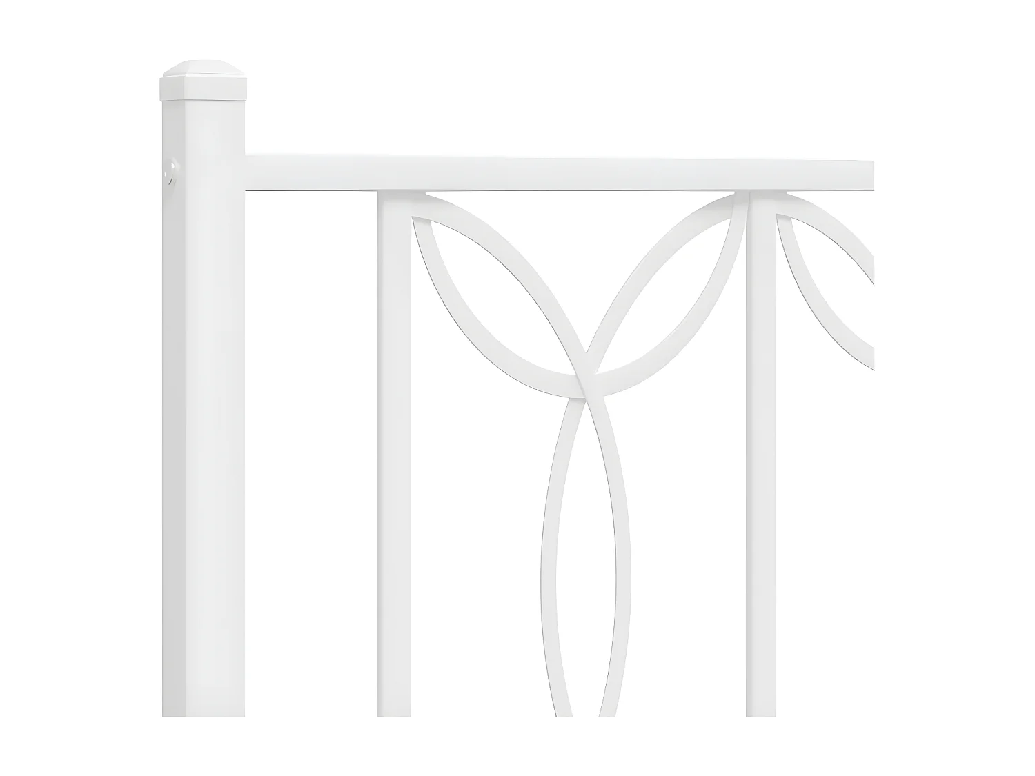 Estructura cama metal con cabecero y pie cama blanca 75x190 cm