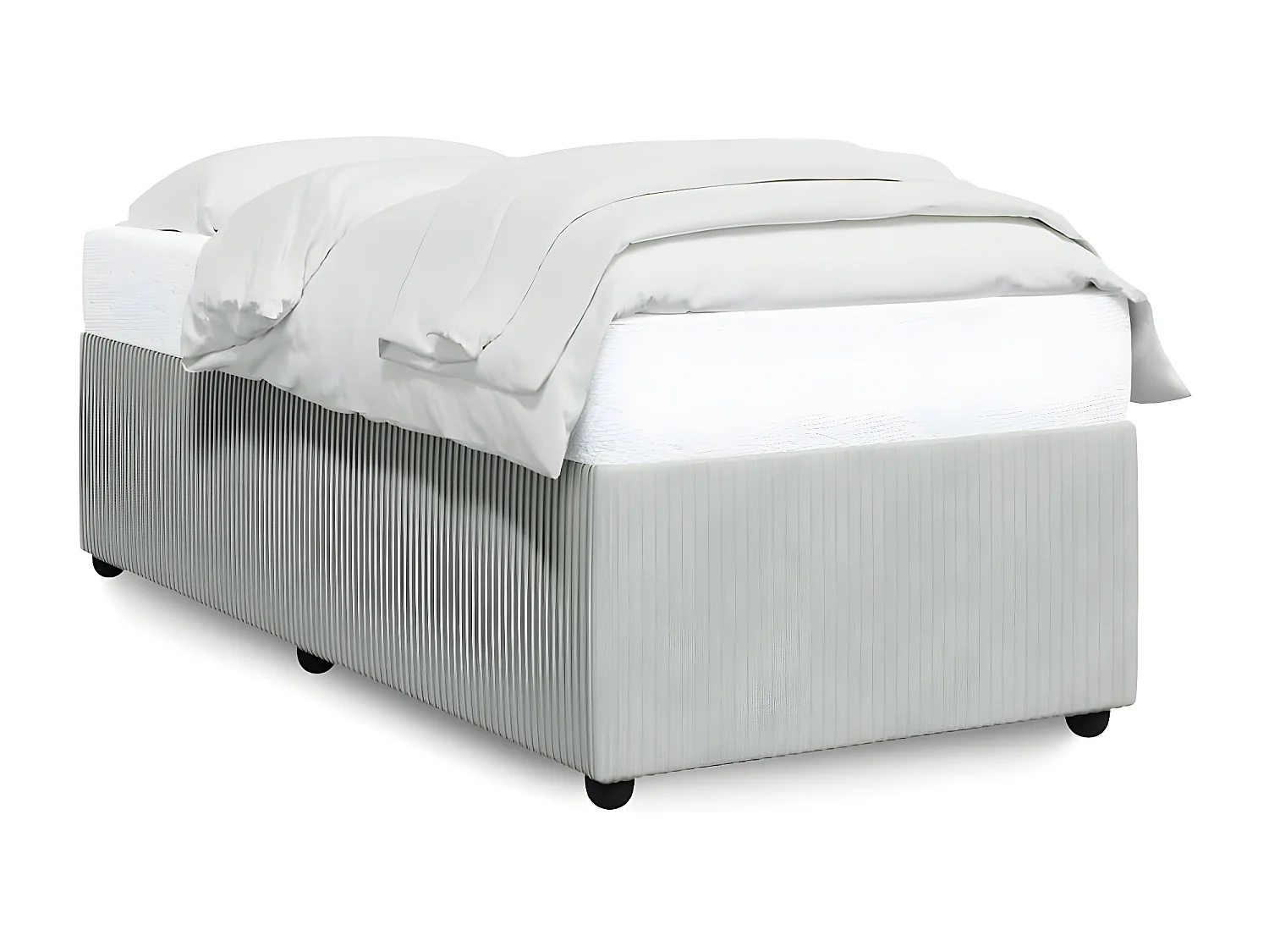 Cadre de lit Gris clair 100x200 cm Velours