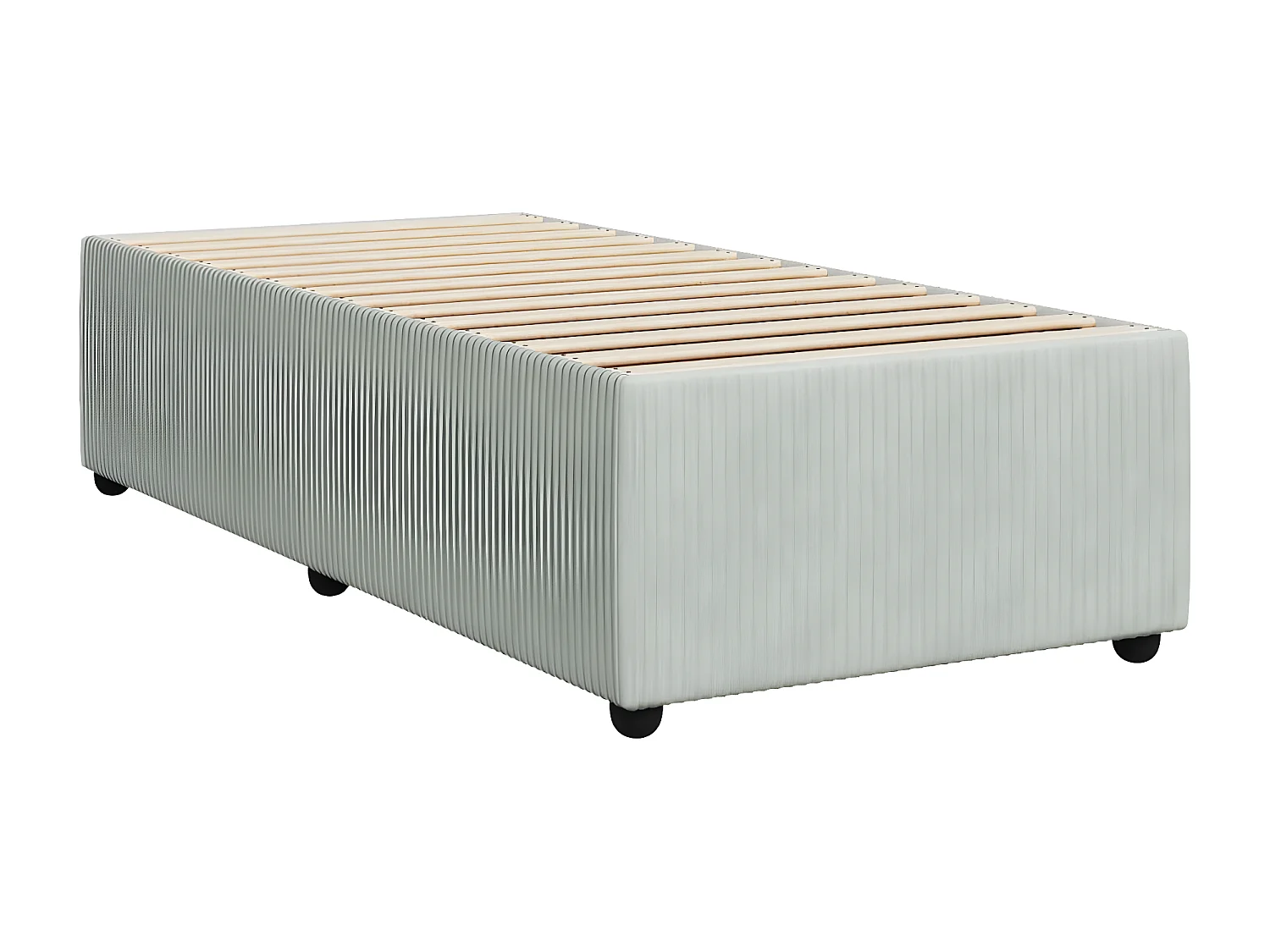 Cadre de lit Gris clair 100x200 cm Velours