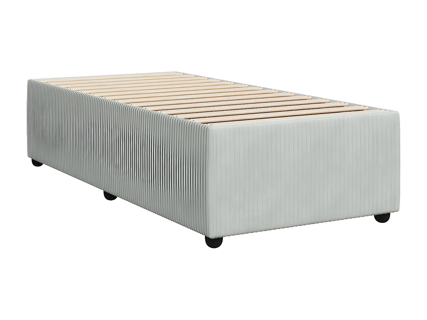 Estrutura de cama 100x200 cm veludo cinzento-claro