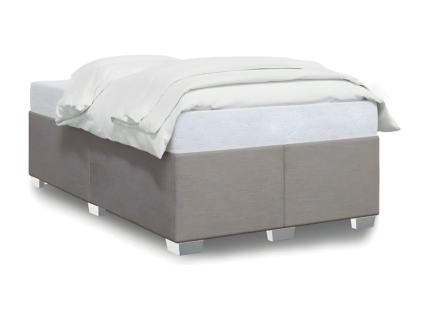 Estructura de cama de tela gris taupe 120x200 cm