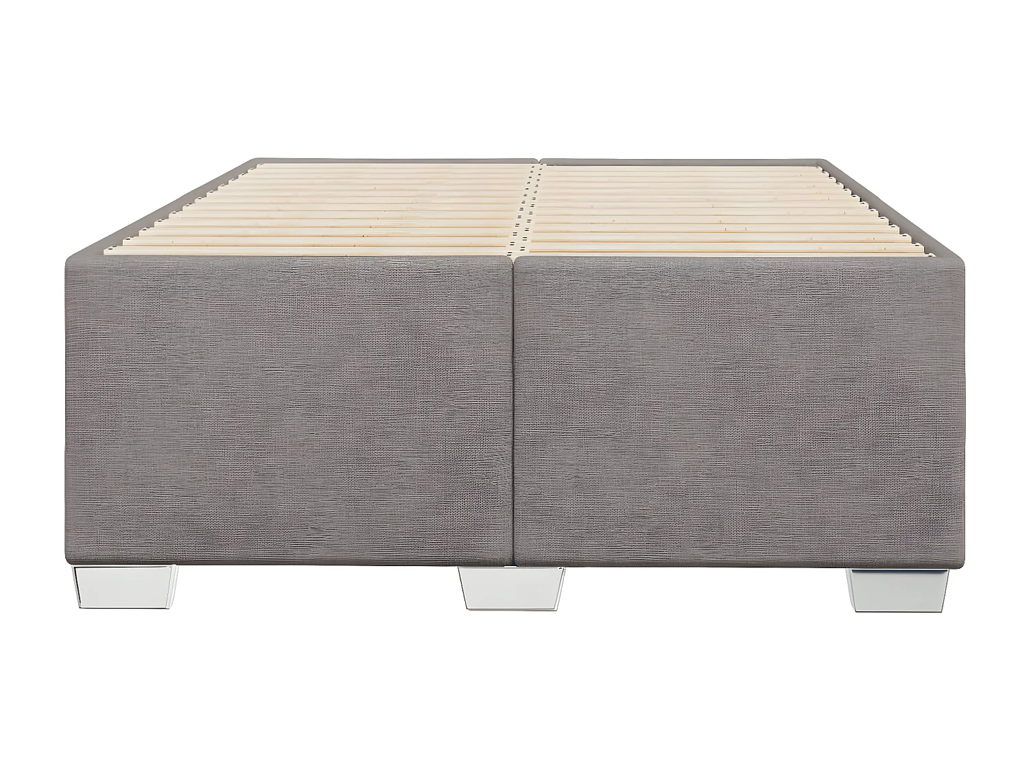 Estructura de cama de tela gris taupe 120x200 cm