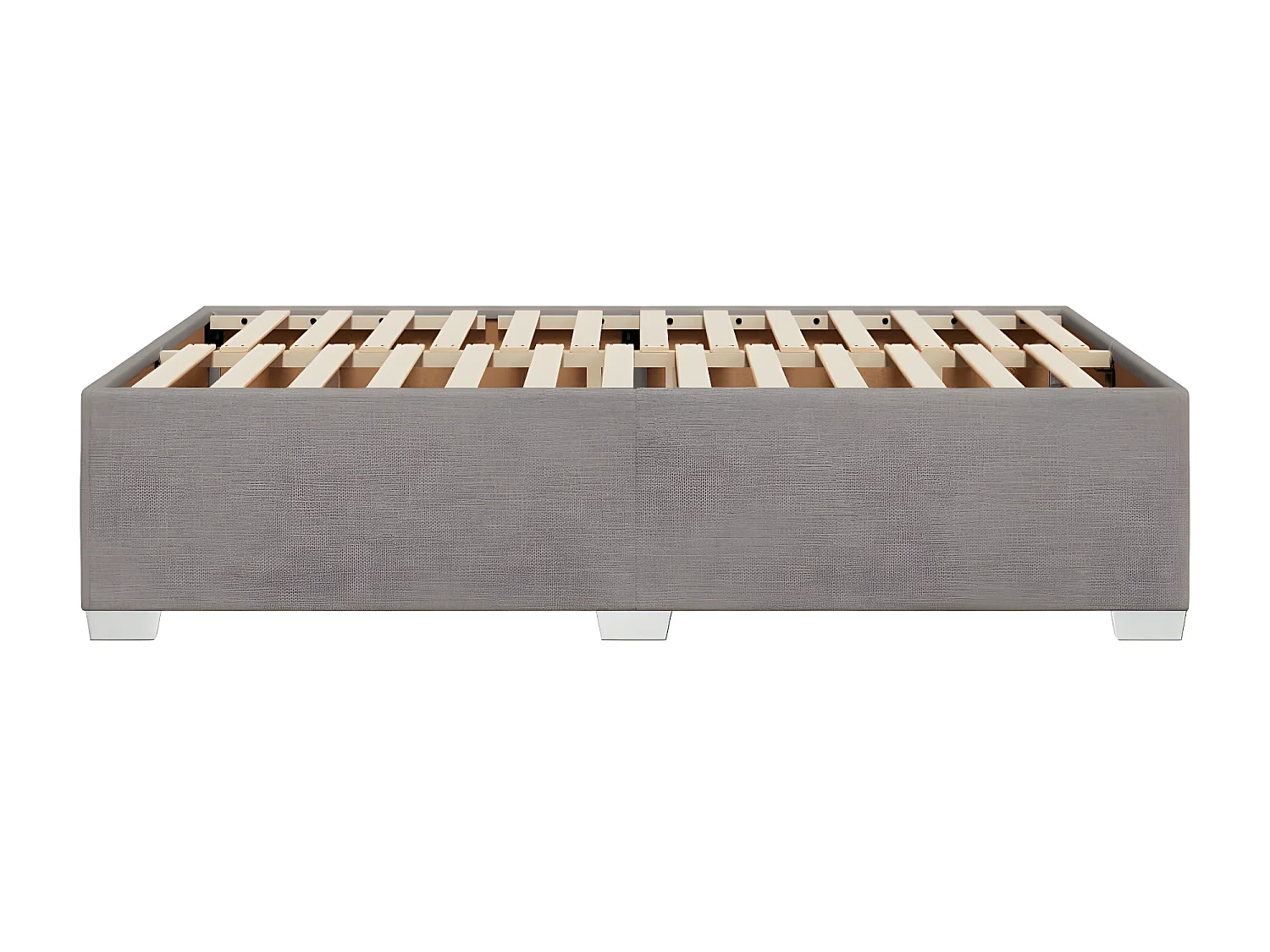 Estructura de cama de tela gris taupe 120x200 cm