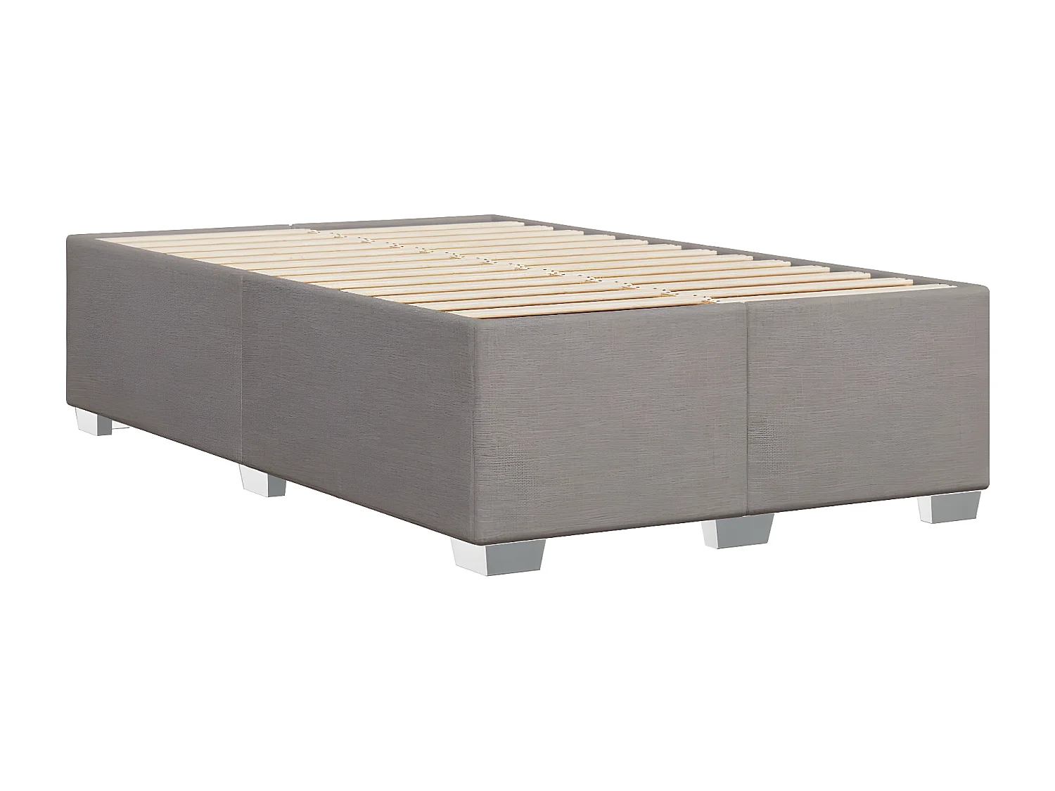 Estructura de cama de tela gris taupe 120x200 cm