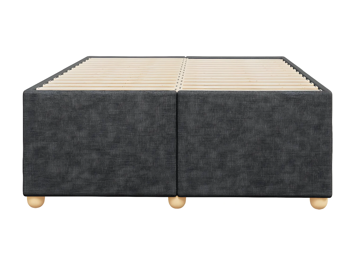 Estrutura de cama 120x190 cm tecido cinzento-escuro