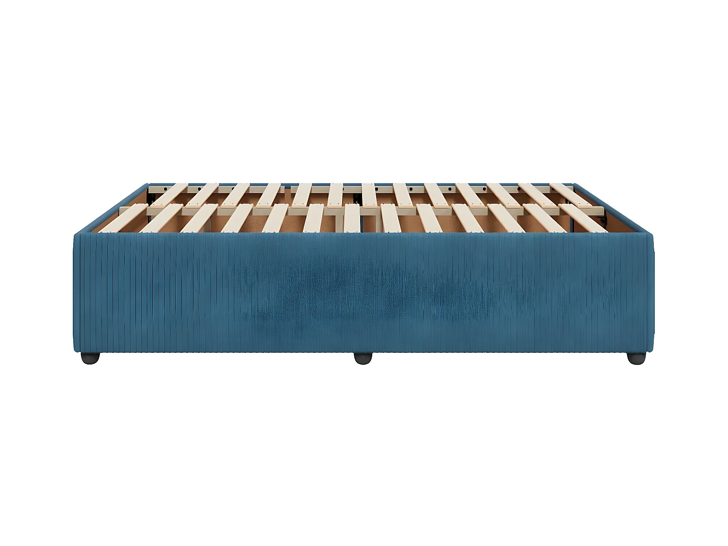 Cadre de lit bleu 140x200 cm velours