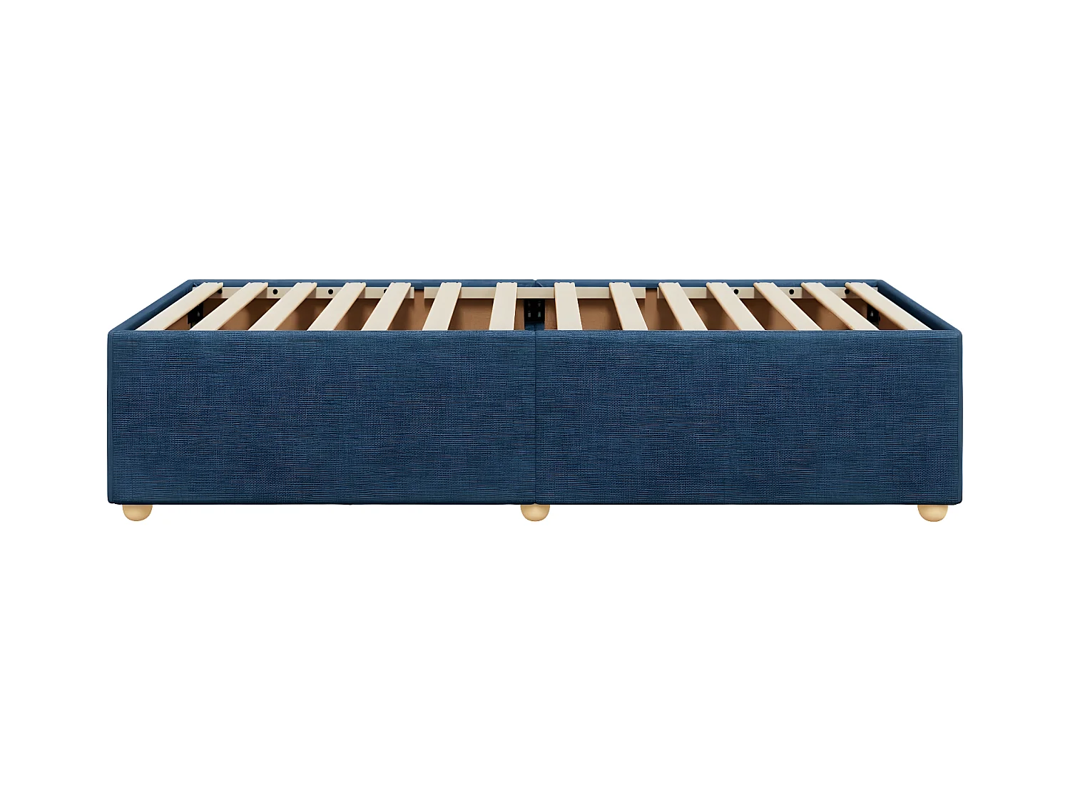 Estructura de cama de tela azul 90x190 cm