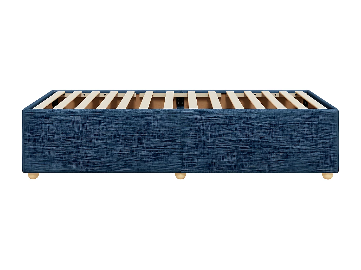 Estructura de cama de tela azul 90x190 cm