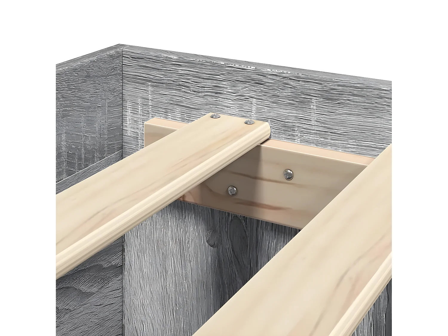 Estructura de cama madera de ingeniería gris Sonoma 140x200 cm