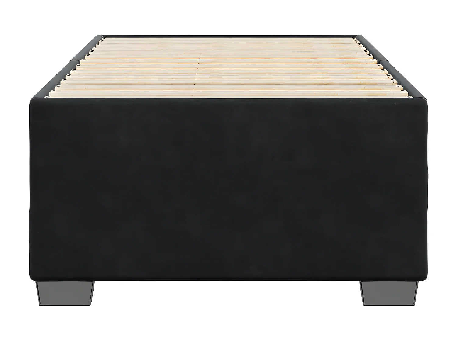 Estructura de cama de terciopelo negro 90x190 cm