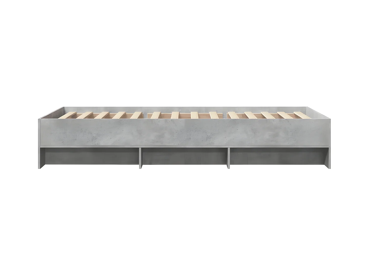 Estructura de cama madera de ingeniería gris hormigón 90x200cm