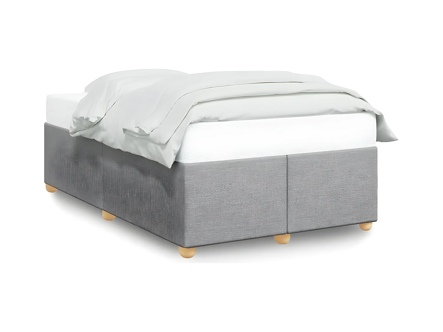 Cadre de lit gris clair 120x190 cm tissu
