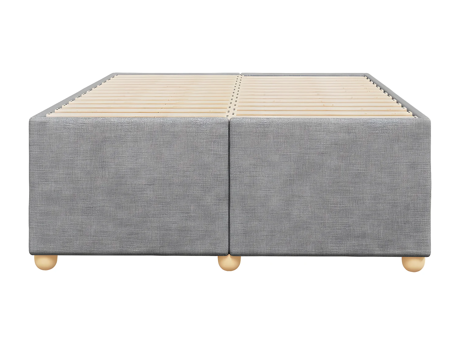 Cadre de lit gris clair 120x190 cm tissu