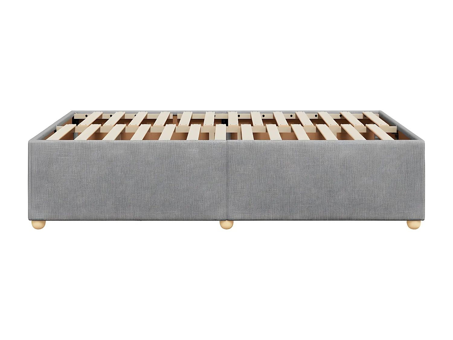 Cadre de lit gris clair 120x190 cm tissu