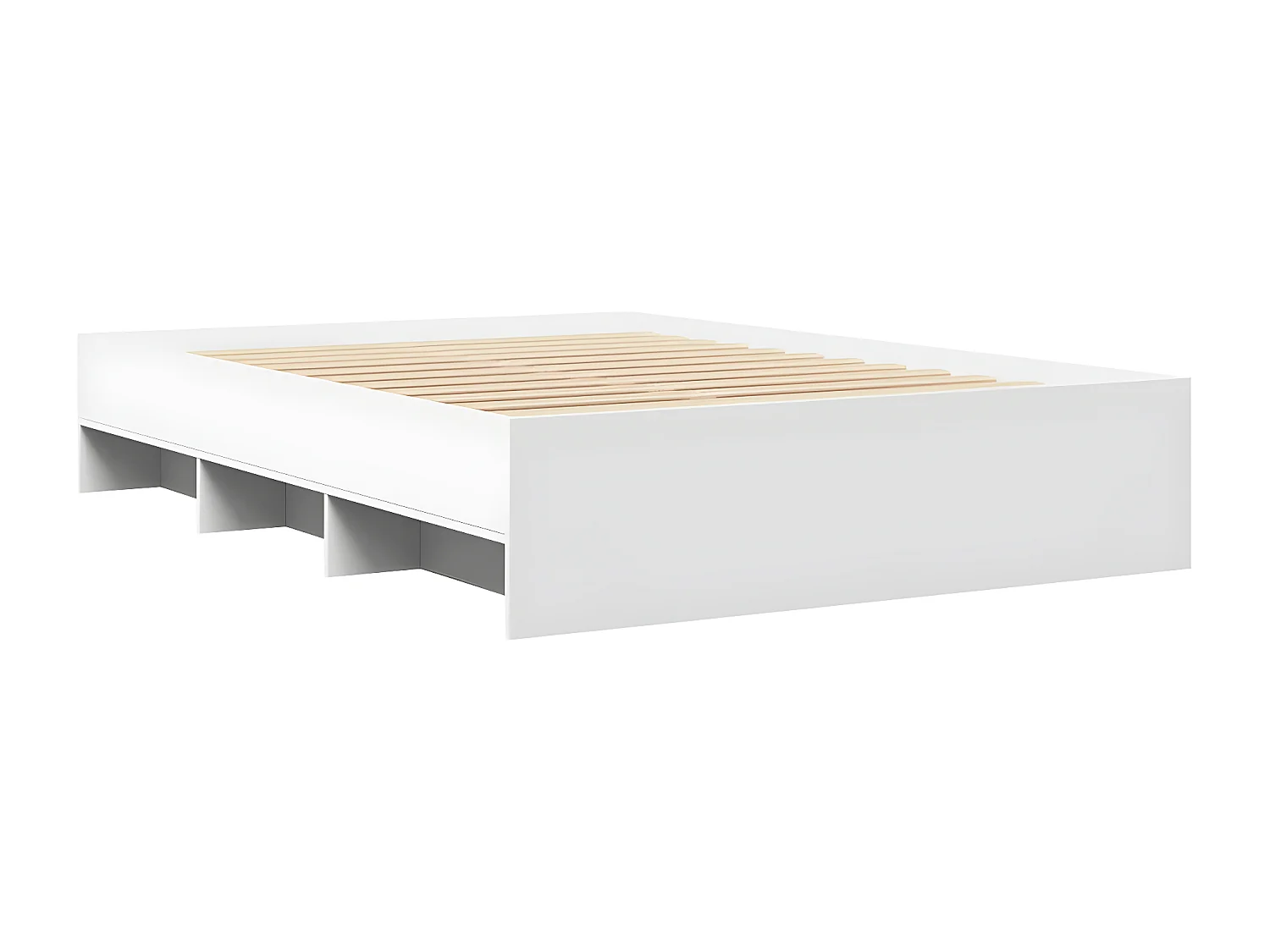 Cadre de lit Blanc 140x190 cm bois d'ingénierie