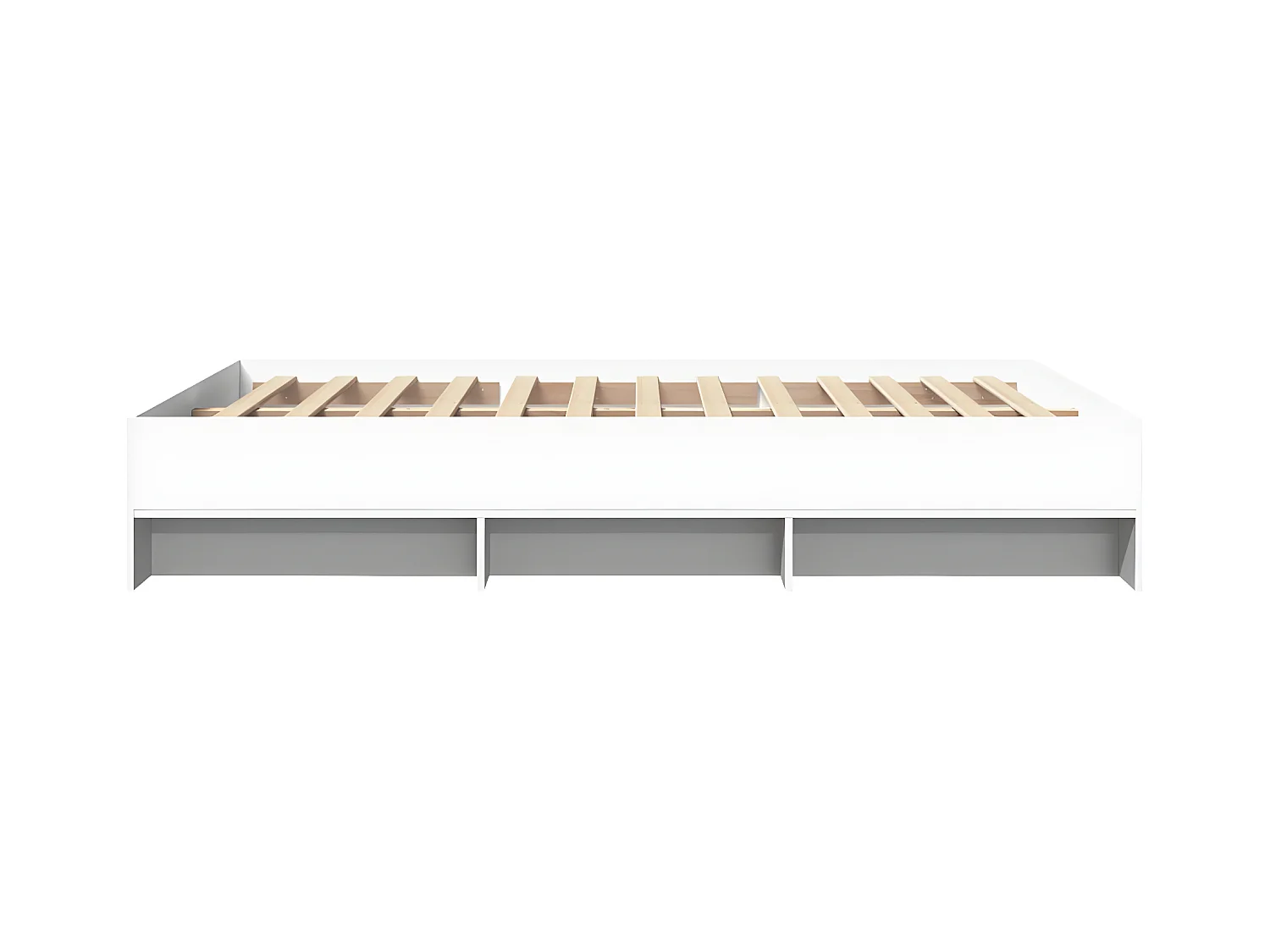 Estructura de cama madera de ingeniería blanca 140x190 cm