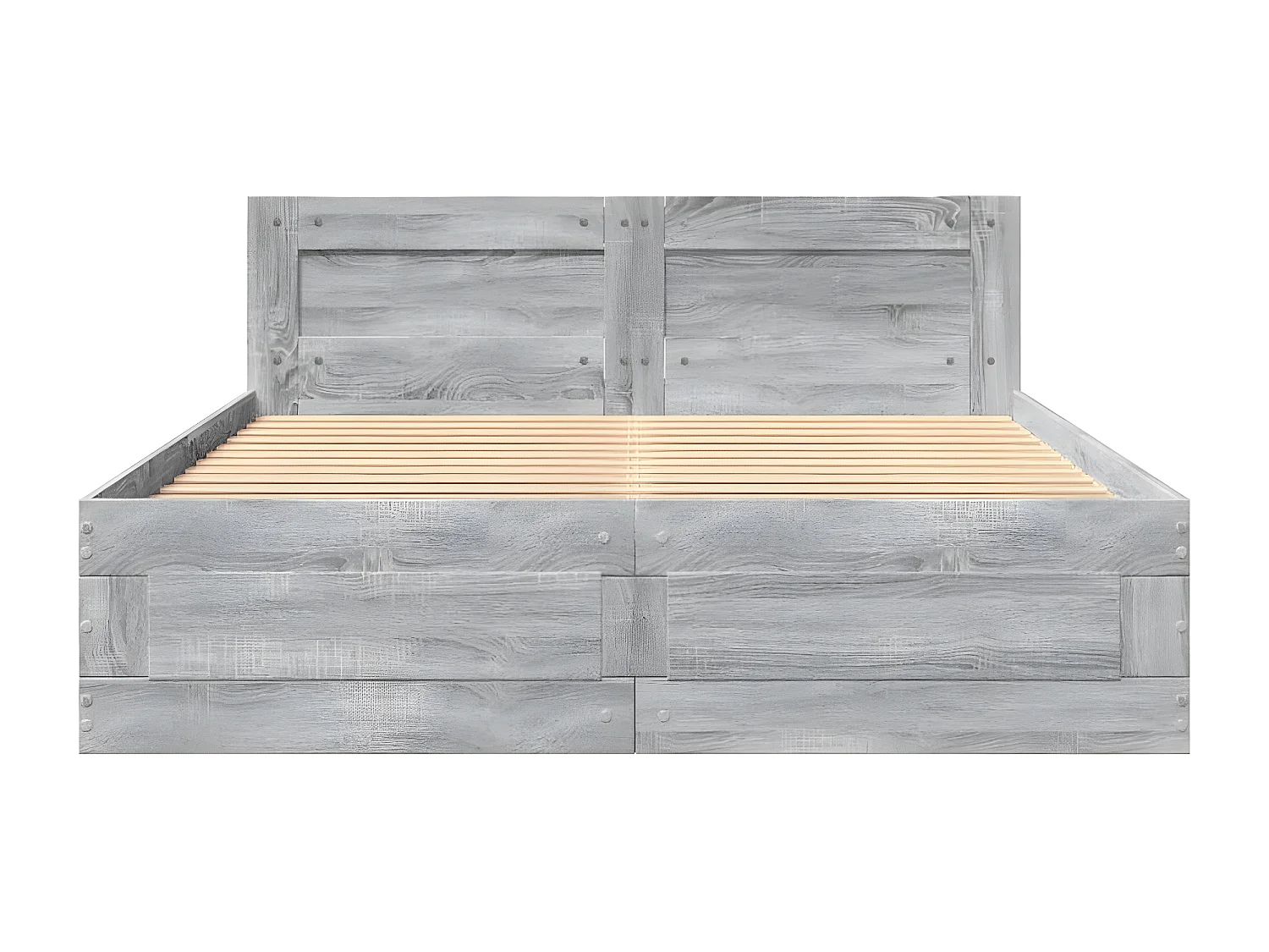 Cadre de lit avec tête de lit sonoma gris 140x200 cm