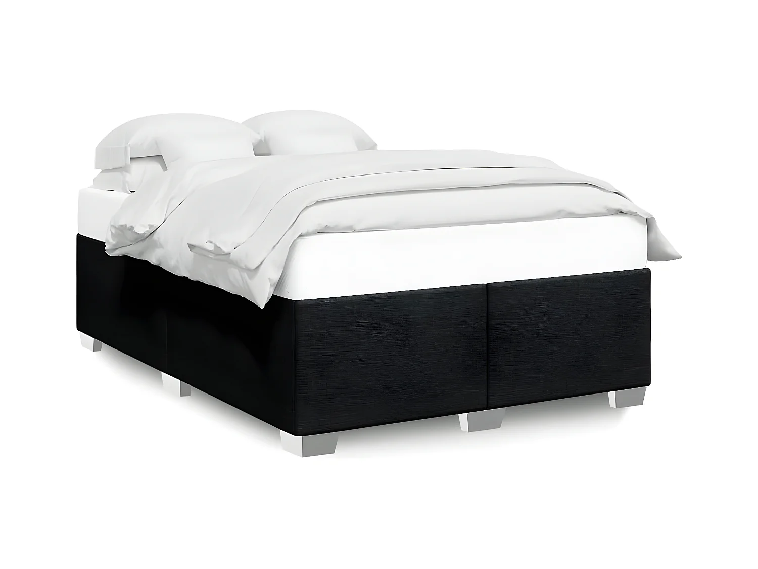 Estrutura de cama 140x200 cm tecido preto