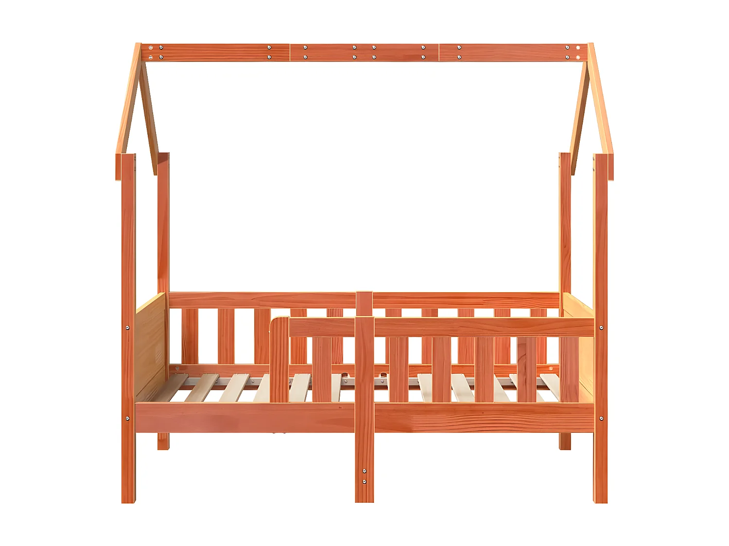 Cadre de lit d'enfants forme de maison 80x160cm bois pin massif