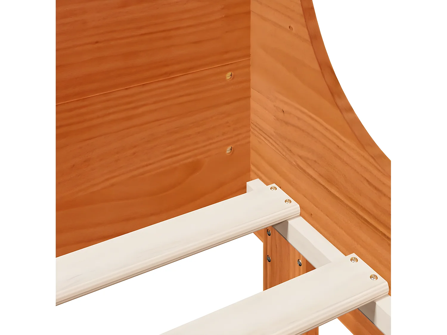 Cama sem colchão 135x190 cm madeira pinho maciça castanho-mel