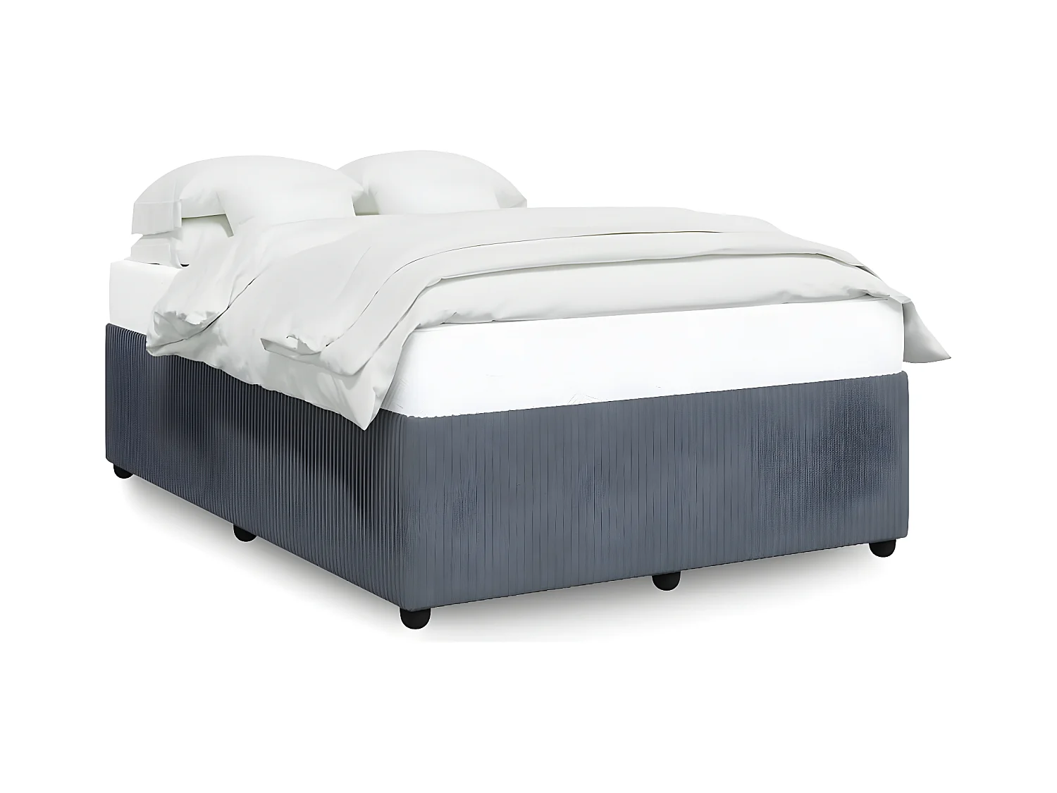 Cadre de lit Gris foncé 160 x 200 cm Velours