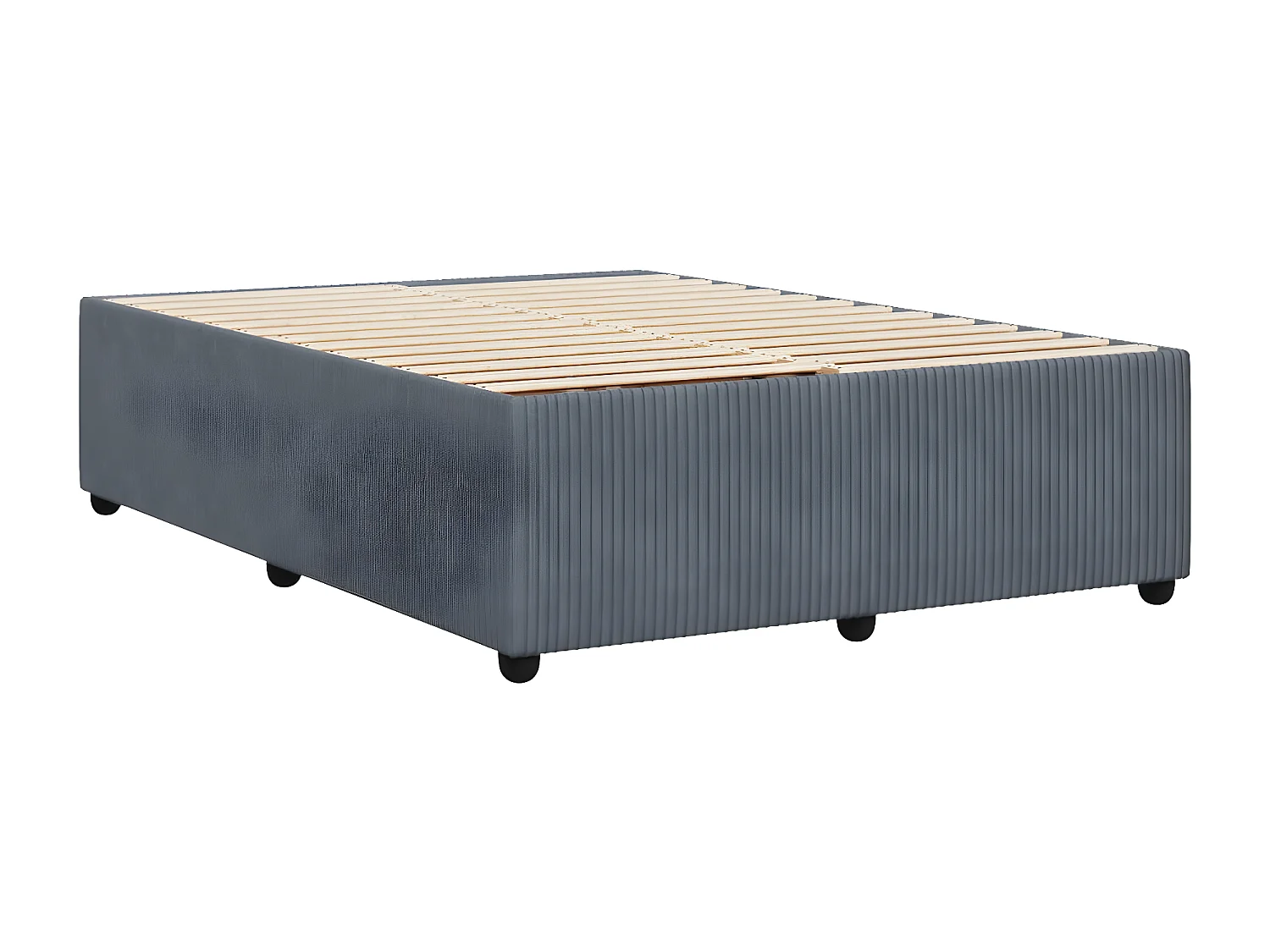 Estrutura de cama 160x200 cm veludo cinzento-escuro