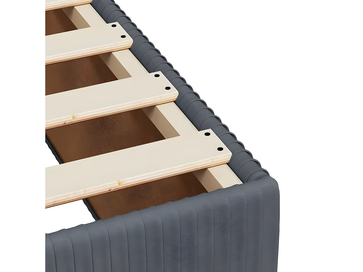 Estrutura de cama 160x200 cm veludo cinzento-escuro