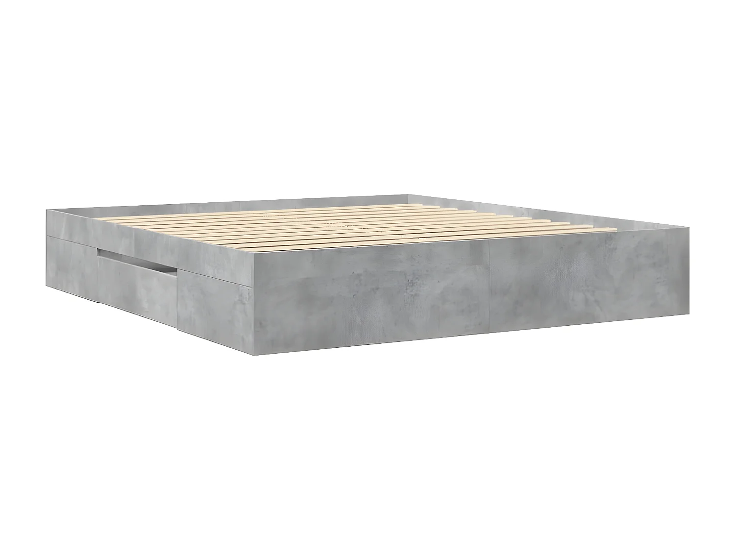 Estrutura de cama 200x200 cm derivados de madeira cinza cimento