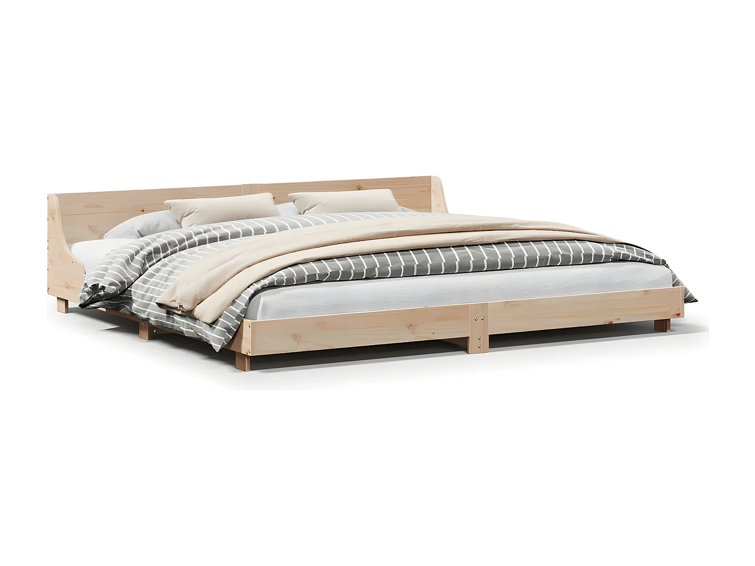 Cama sem colchão 180x200 cm madeira de pinho maciça