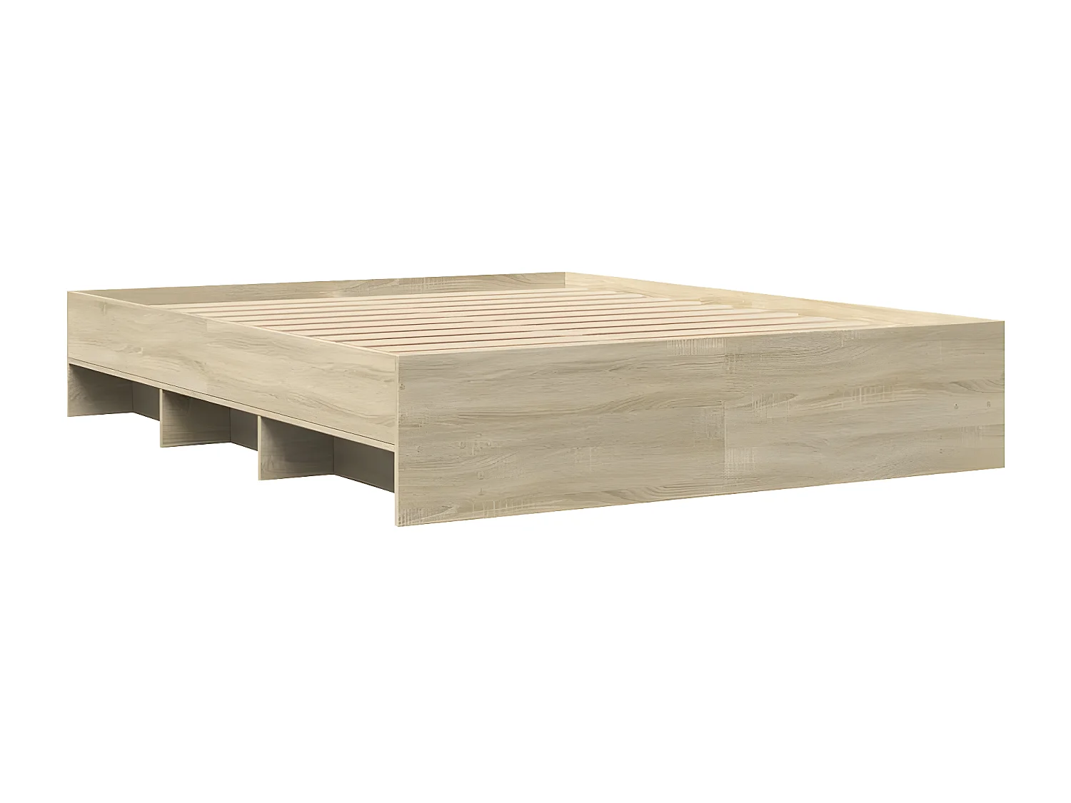 Estrutura de cama 160x200 cm derivados madeira carvalho sonoma