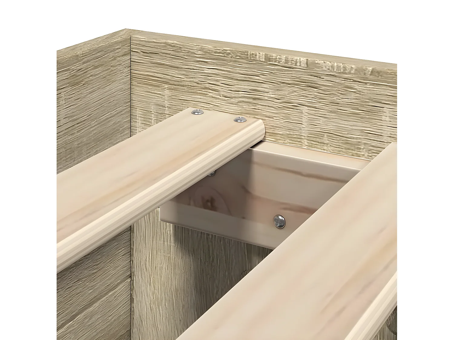 Estrutura de cama 90x190cm derivados de madeira carvalho sonoma